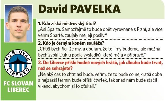 Kapitán Liberce David Pavelka