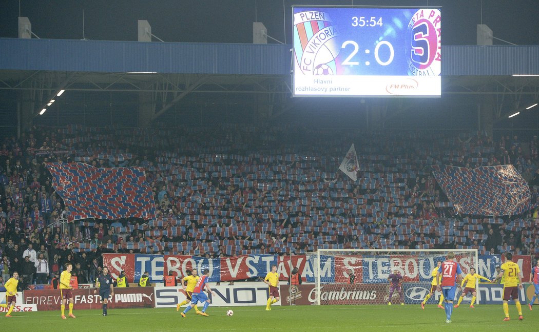 Plzeň vyhrála šlágr se Spartou 2:0. Fanoušci si to užívali.