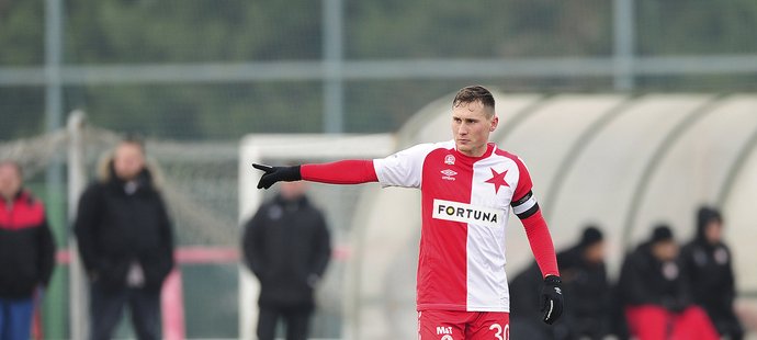 Jan Bořil v dresu Slavie