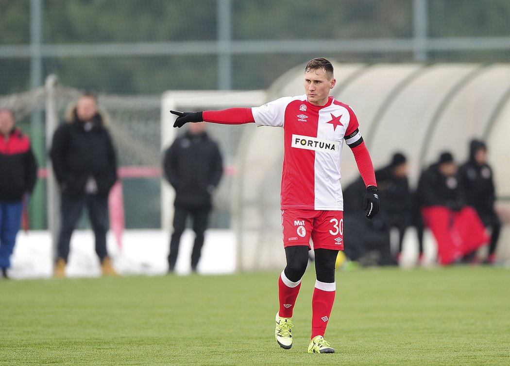 Jan Bořil v dresu Slavie