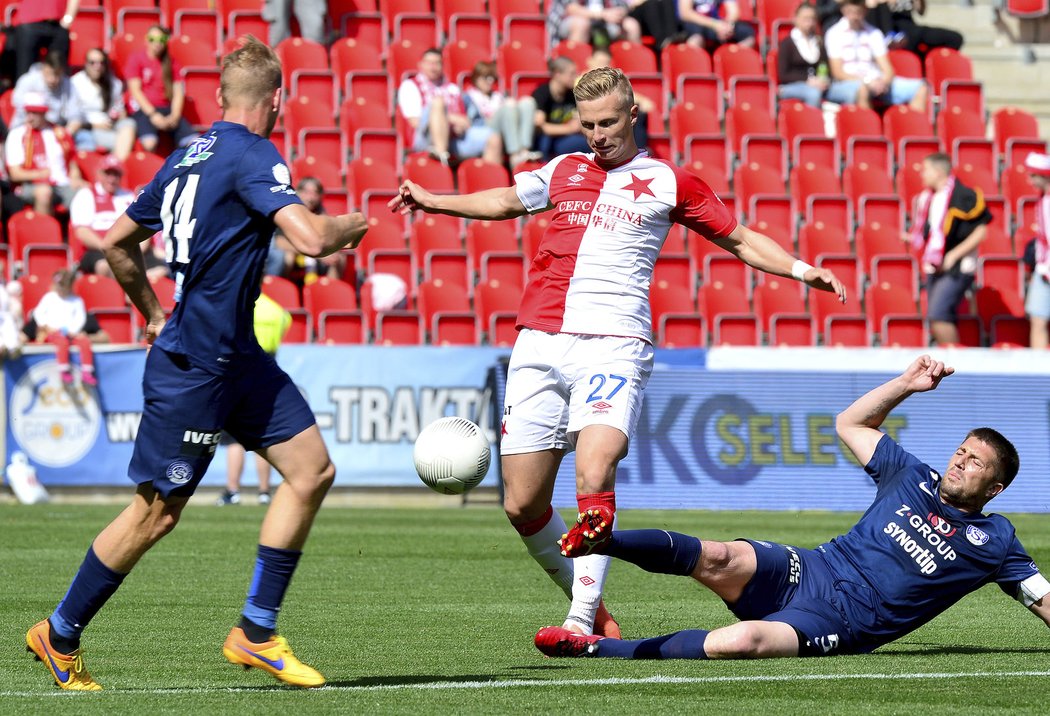 Fotbalisté Slavie si poradili se Slováckem a vyhráli 5:1