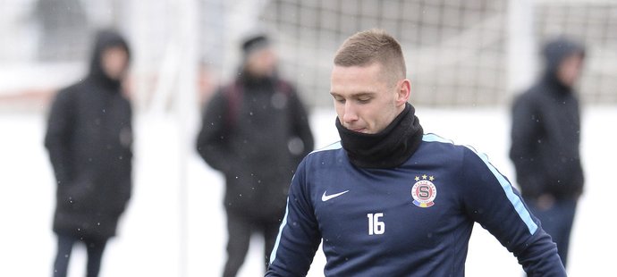 Pavel Kadeřábek při zahájení zimní přípravy fotbalové Sparty