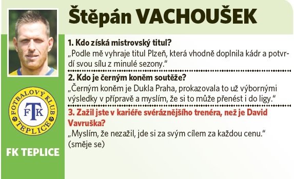 Kapitán Teplic Štěpán Vachoušek