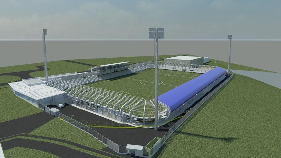 Takhle by mohl vypadat nový stadion Táborska pro 4,5 tisíce lidí
