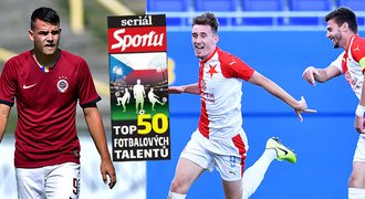 TOP 50 talentů: gólman Manchesteru, beci Slavie i obrovský sparťan