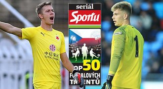 TOP 50 talentů: záložníci v Itálii, vlasáč z Dukly i tři nadějní gólmani