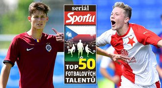 TOP 50 talentů: pardubická puška, nervózní sparťan i útočník Salcburku