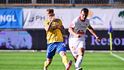 Souboj fotbalistů Teplic a brněnské Zbrojovky
