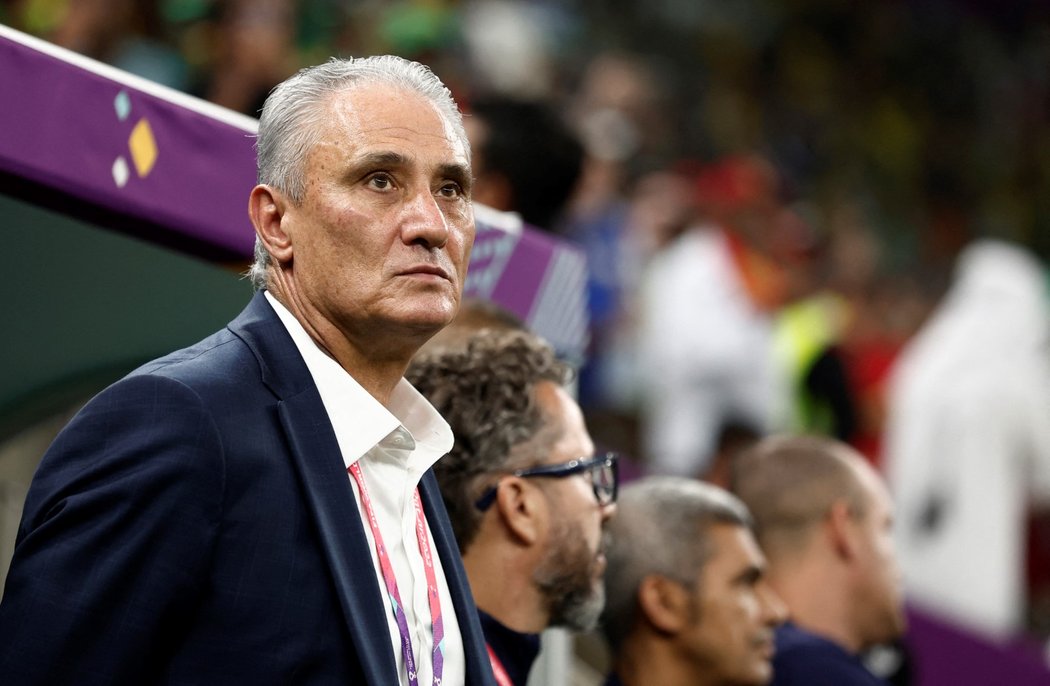 Brazilský kouč Tite během šampionátu