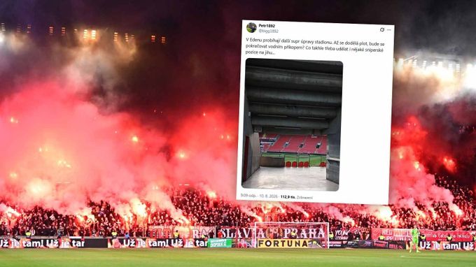 Přísná pravidla Tribuny Sever: ploty, rámy a žádné pyro. Bude vodní příkop? ptají se slávisté Přísná pravidla Tribuny Sever: ploty, rámy a žádné pyro. Bude vodní příkop? ptají se slávisté