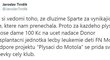 Jaroslav Tvrdík na Twitteru oznámil, že Slavia za plyšáky na hřišti v derby podpoří nadaci Donor