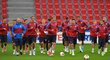 Fotbalisté české jednadvacítky na tréninku před utkáním s Německem na ME v Polsku