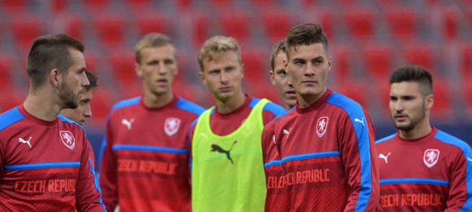 Fotbalisté české jednadvacítky na tréninku před utkáním s Německem na ME v Polsku