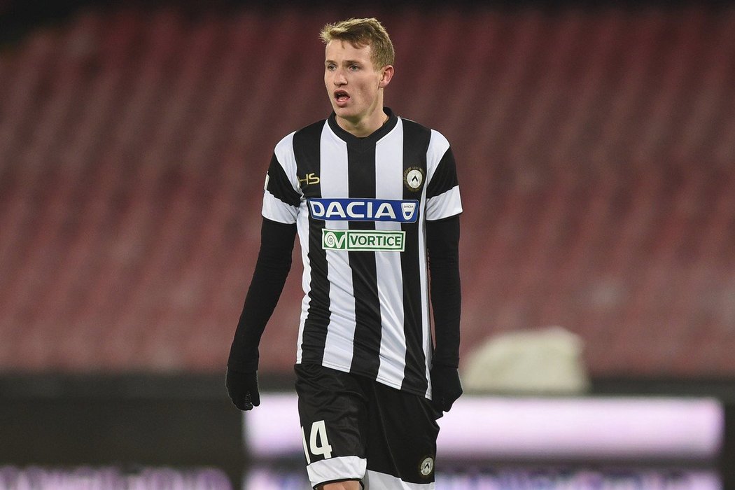 Český záložník Jakub Jankto v dresu italského Udinese