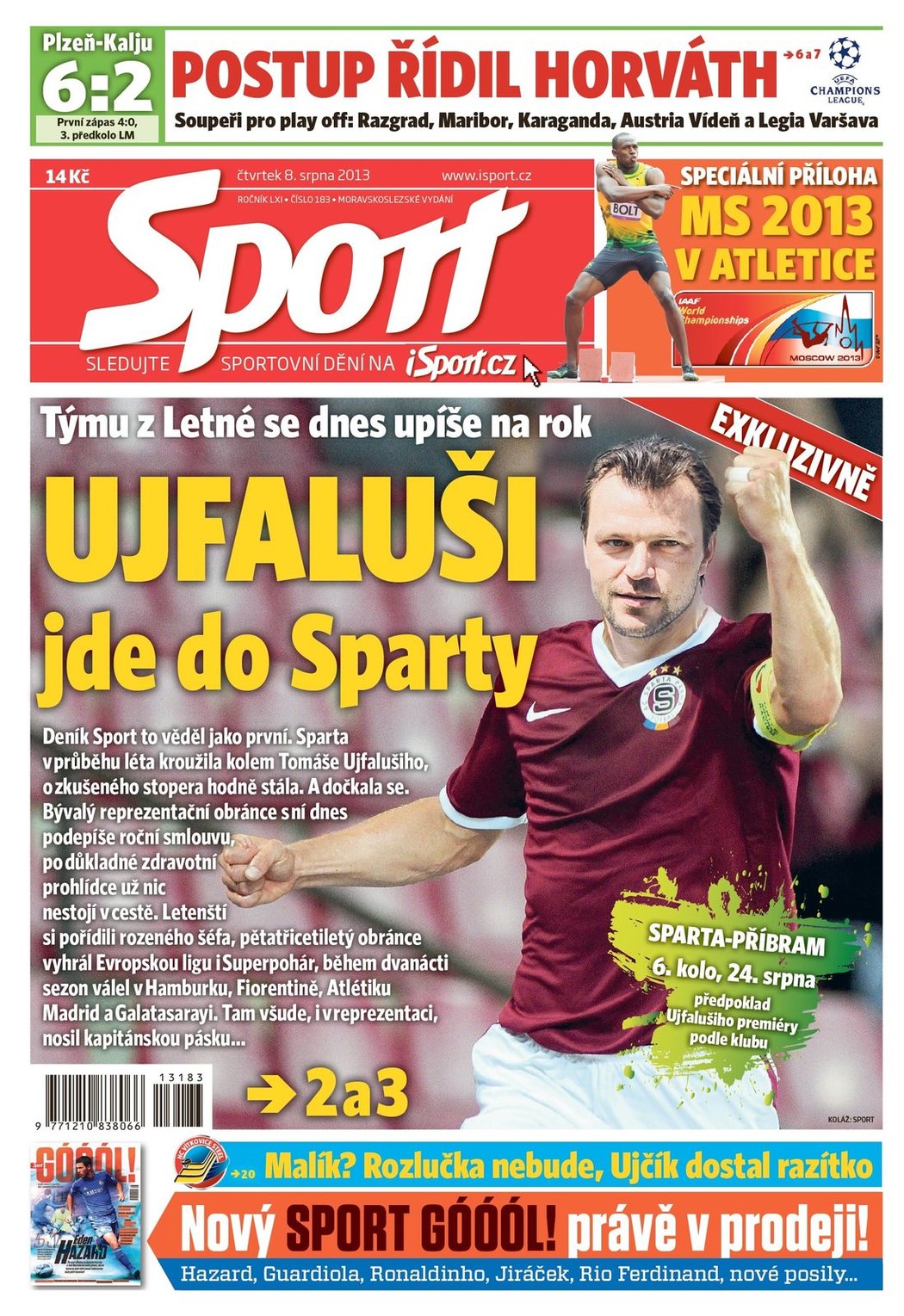 Deník Sport informoval o Ujfalušiho přestupu jako první