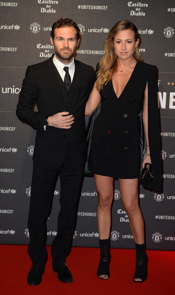 Juan Mata s partnerkou na večírku Unicef