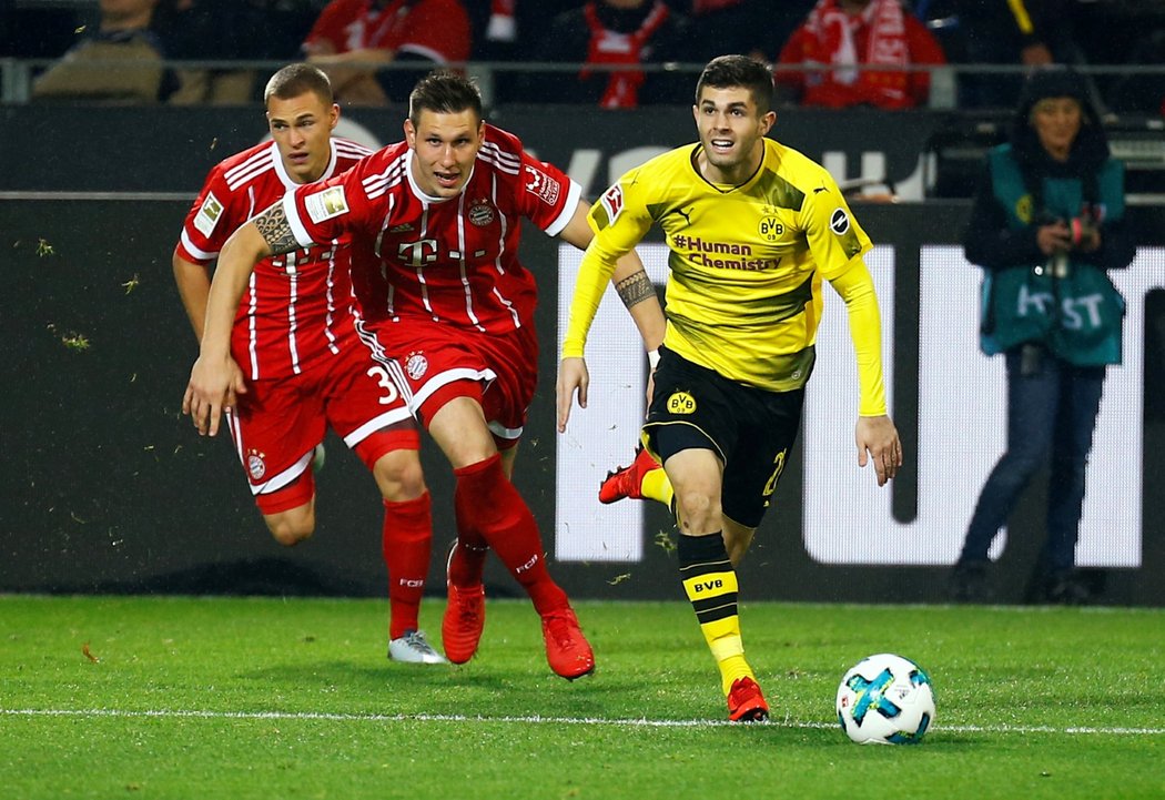 Christian Pulisic v zápase proti Bayernu Mnichov