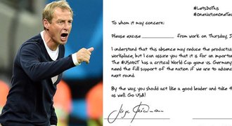 Klinsmann podepsal omluvenku pro fanoušky USA: Pusťte je z práce