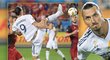 Švédský fantom Zlatan Ibrahimovic se v zámořské MLS blýskl nádherným gólem proti Torontu