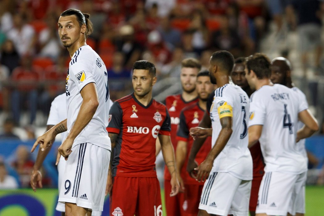 Zlatan Ibrahimovic v utkání zámořské MLS proti Torontu