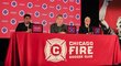 Bastian Schweinsteiger na své první tiskové konferenci v roli hráče Chicago Fire