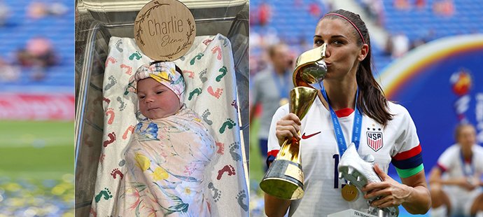 Hvězda americké fotbalové reprezentace Alex Morganová si ke Dni matek nadělila dceru