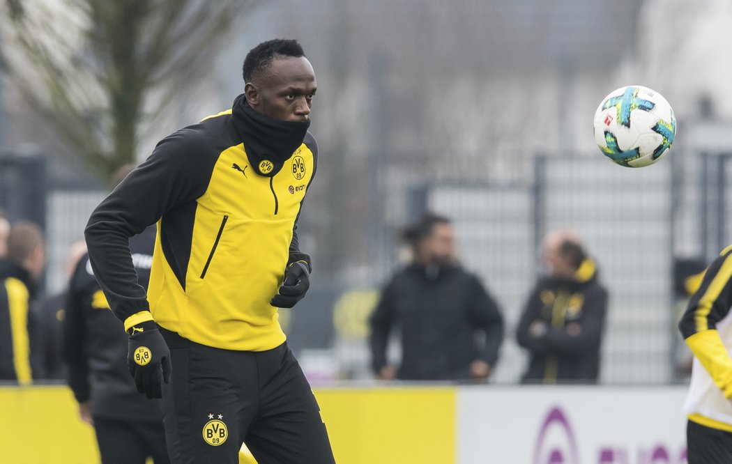 Usain Bolt na tréninku Dortmundu zazářil