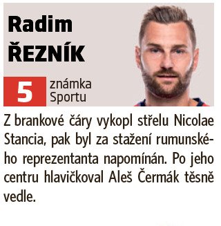 Radim Řezník se vyznamenal proti Stanciovi