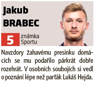 Jakub Brabec si poradil s domácím napadáním