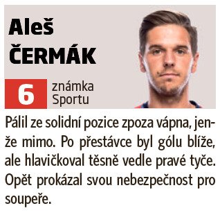 Aleš Čermák byl z Viktorie nejblíž gólu