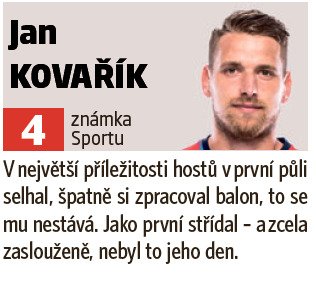 Jan Kovařík zavinil sešívanou tutovku