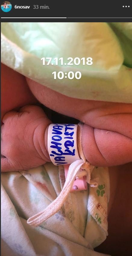 Lukáš Vácha uvítal svoji dcerku na Instagramu