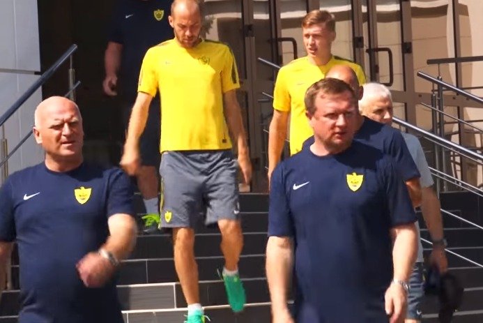 Dušan Fitzel a Pavel Vrba na tréninku Anži Machačkala