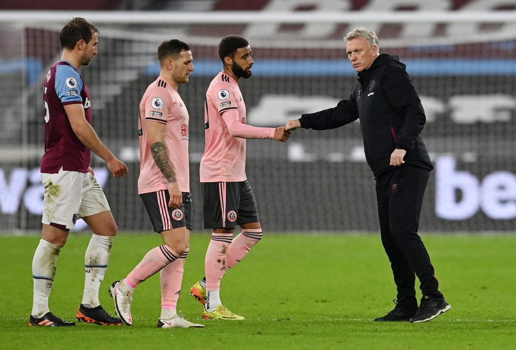 Manažer WHU David Moyes děkuje Sheffieldu, porazil ho 3:0