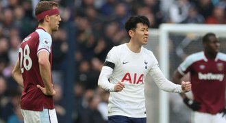 Tottenham - West Ham 3:1. Boj o místo v elitní šestce pro Spurs, řádil Son