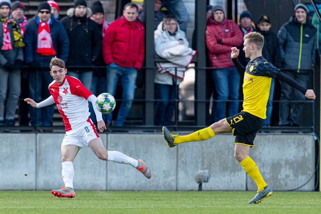 Mladíci Slavie v posledním utkání Youth League v Dortmundu prohráli