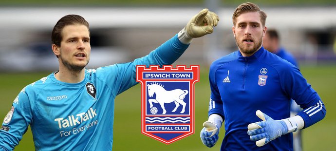 V anglickém třetiligovém klubu Ipswich Town má vzniknout české brankářské duo - Tomáše Holého (vpravo) doplní Václav Hladký