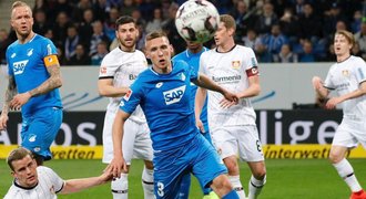 Hoffenheim zničil Leverkusen, agilní Kadeřábek se podílel na dvou gólech