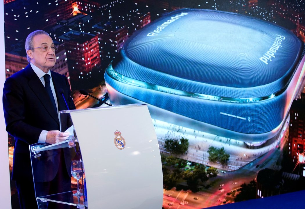 Prezident Realu Madrid Florentino Pérez představil plán nového vzhledu současného stadionu