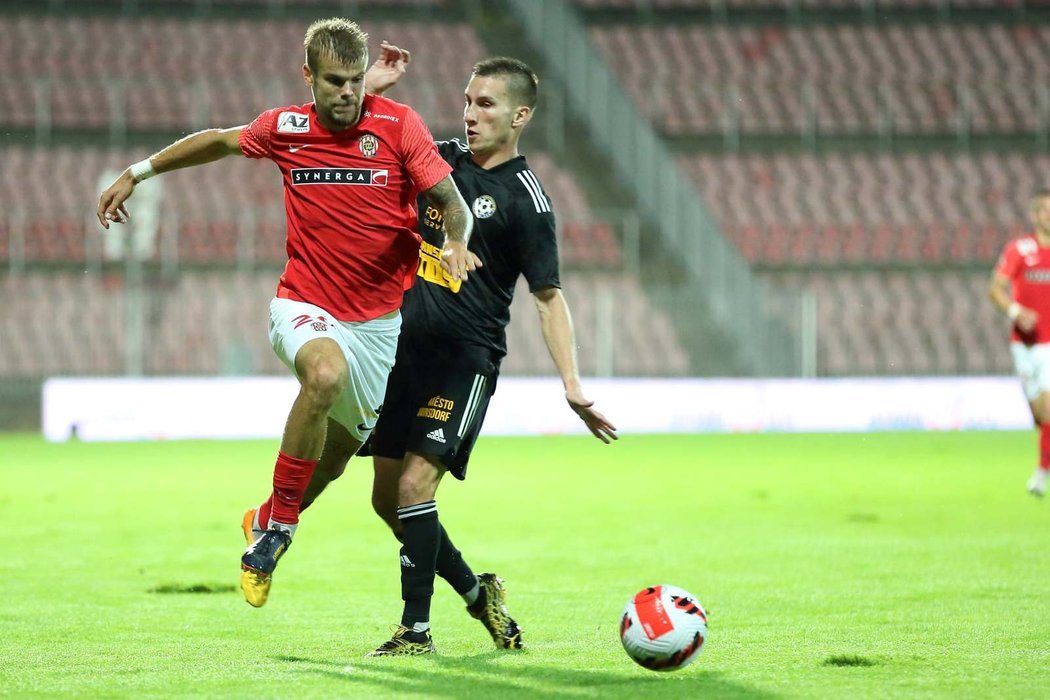 Momentka z utkání brněnské Zbrojovky s Varnsdorfem