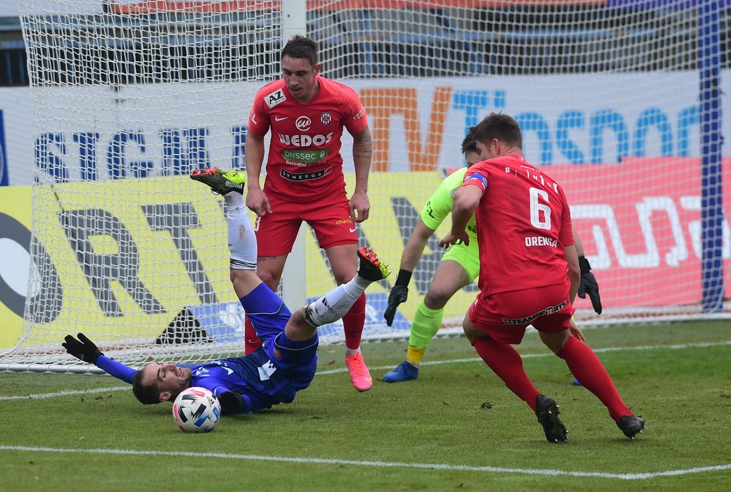 Moment z utkání FORTUNA:LIGY mezi Sigmou Olomouc a Zbrojovkou Brno