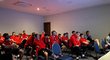 Fotbalisté Zbrojovky Brno během videopřípravy na sobotní zápas s Trnavou, ve kterém si to rozdají o třetí místo na Tipsport Malta Cupu