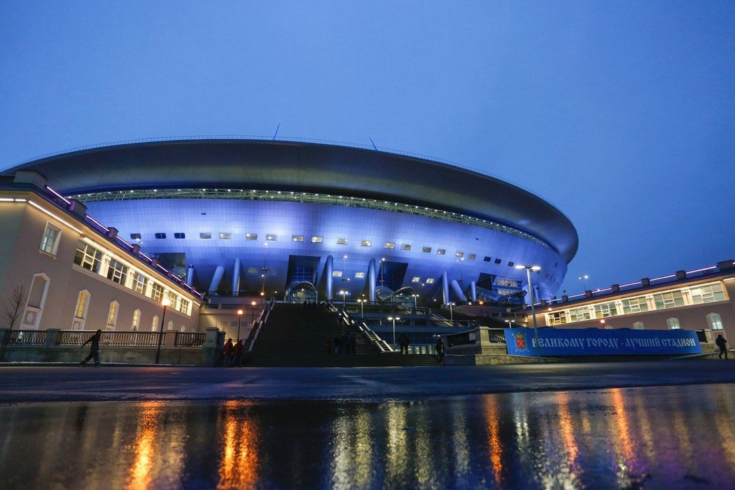 Úchvatný moderní stadion Zenitu Petrohrad