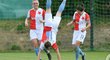 Fotbalistky Slavie se radují z gólu v derby proti Spartě