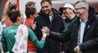 Na ženské derby mezi Slavií a Spartou dorazila také delegace v čele s Jaroslavem Tvrdíkem