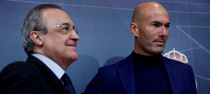 Prezident Realu Florentino Pérez a trenér Zinedine Zidane