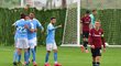 Fotbalisté Malmö oslavují gól proti Spartě