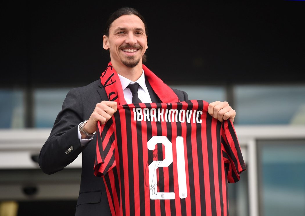 Švédský útočník Zlatan Ibrahimovic při svém návratu do AC Milán