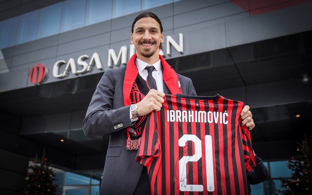 Švédský útočník Zlatan Ibrahimovic při svém návratu do AC Milán