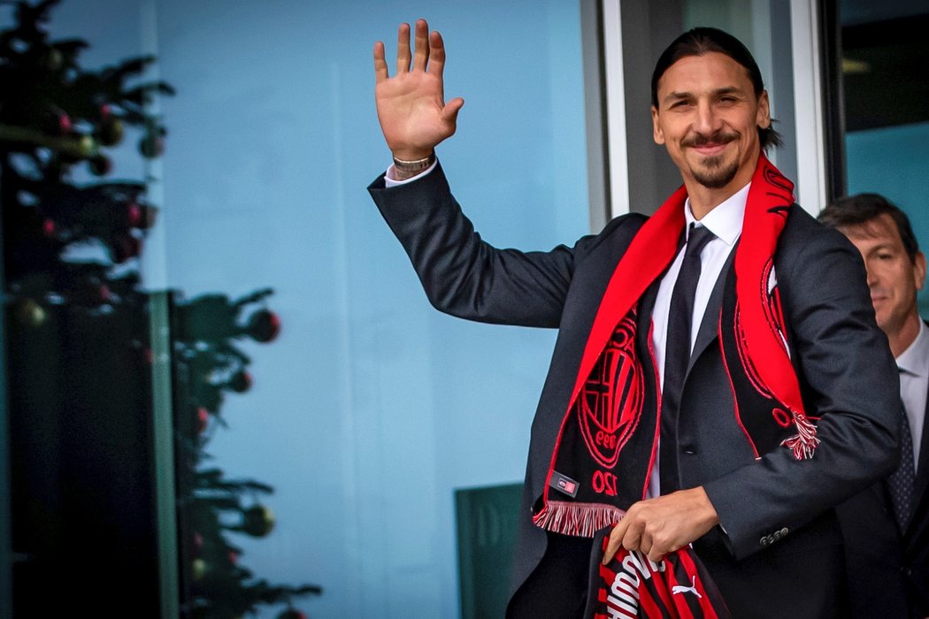 Švédský útočník Zlatan Ibrahimovic při svém návratu do AC Milán